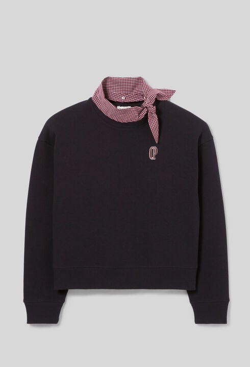 Sudadera con cuello pañuelo