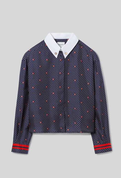 Camisa estampada de seda