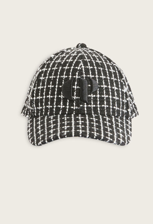 Gorra de tweed negra