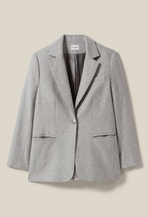 Chaqueta sastre gris lana mezclada