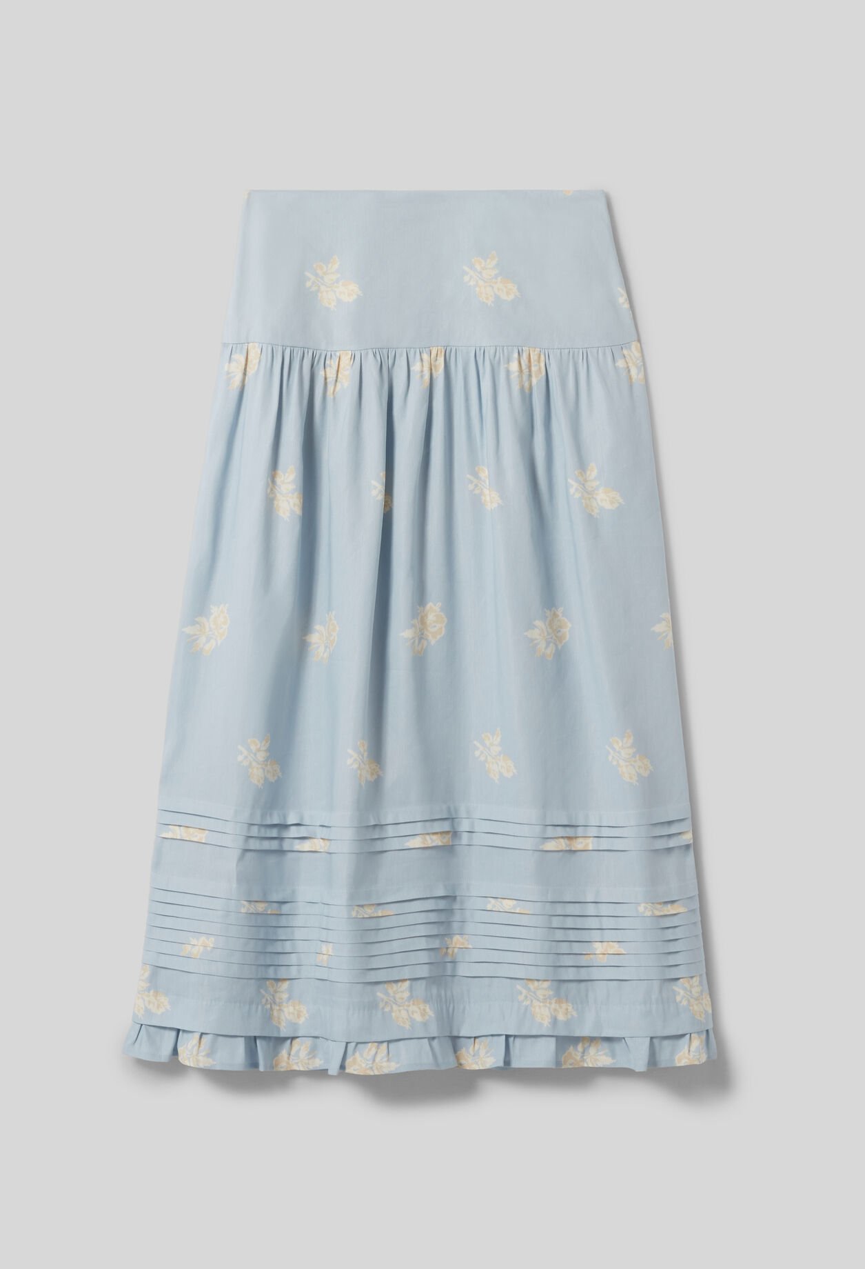 Falda midi de flores