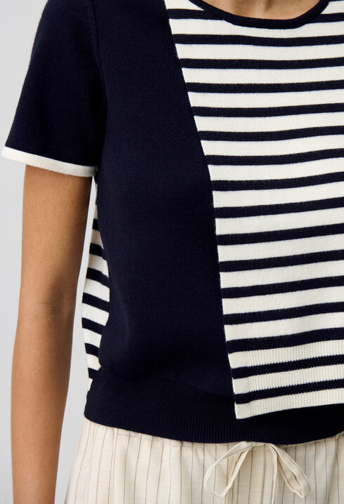 Jersey corto estilo marinero