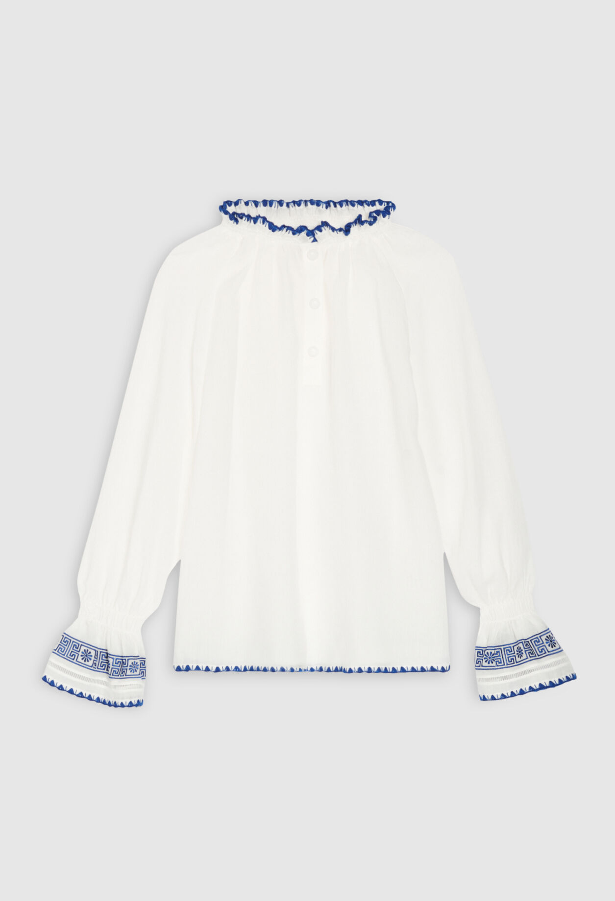 Blusa bordada crudo