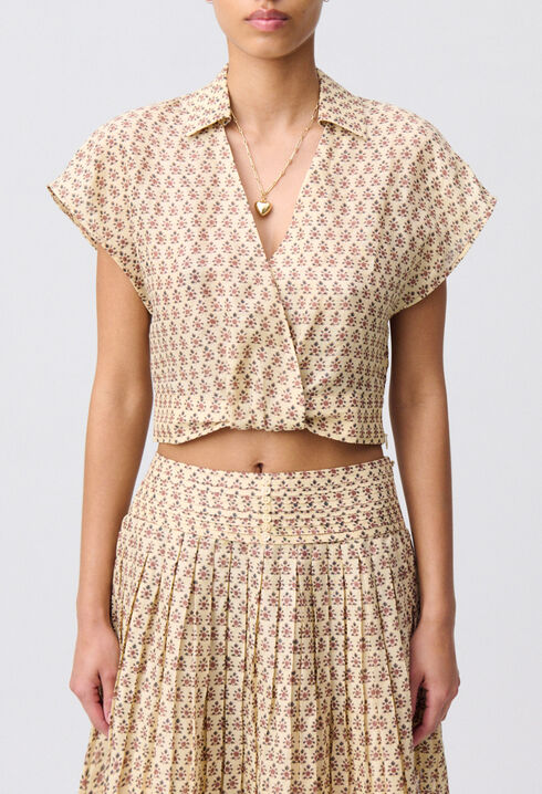 Camisa fluida corta