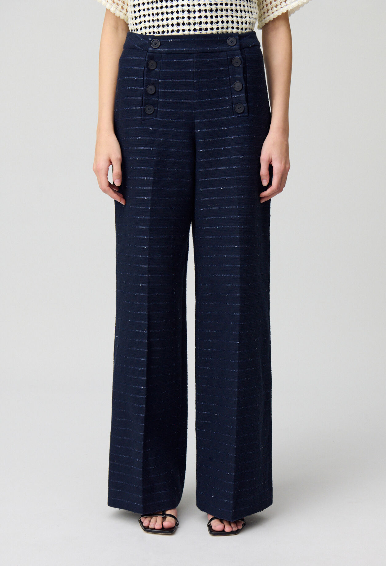 Pantalón de raya con botones