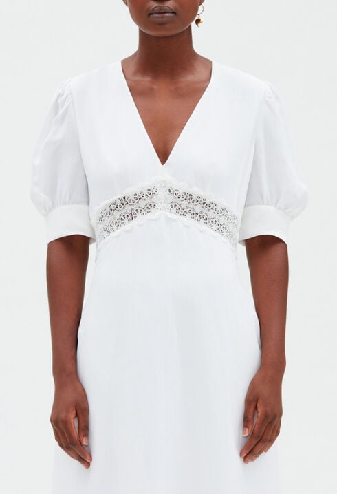 Vestido midi bordado