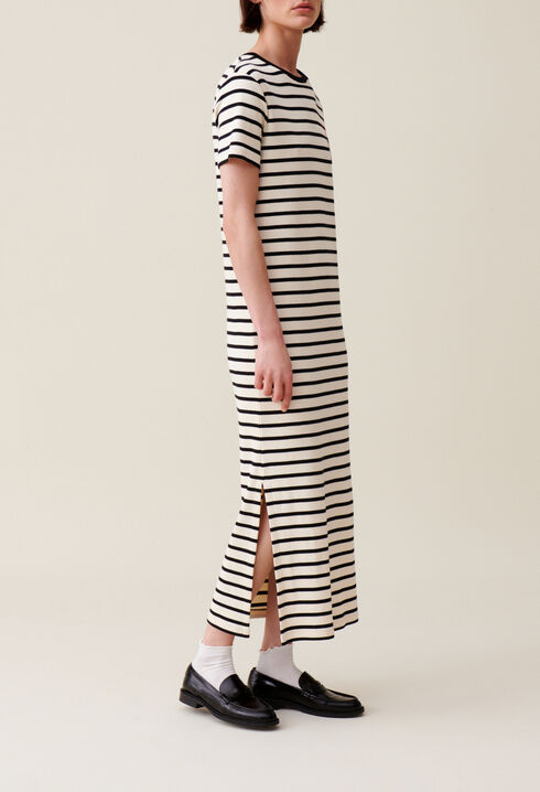 Vestido Jean Toto a rayas midi