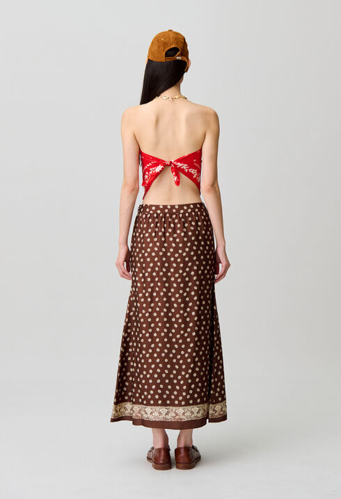 Falda estampada fluida