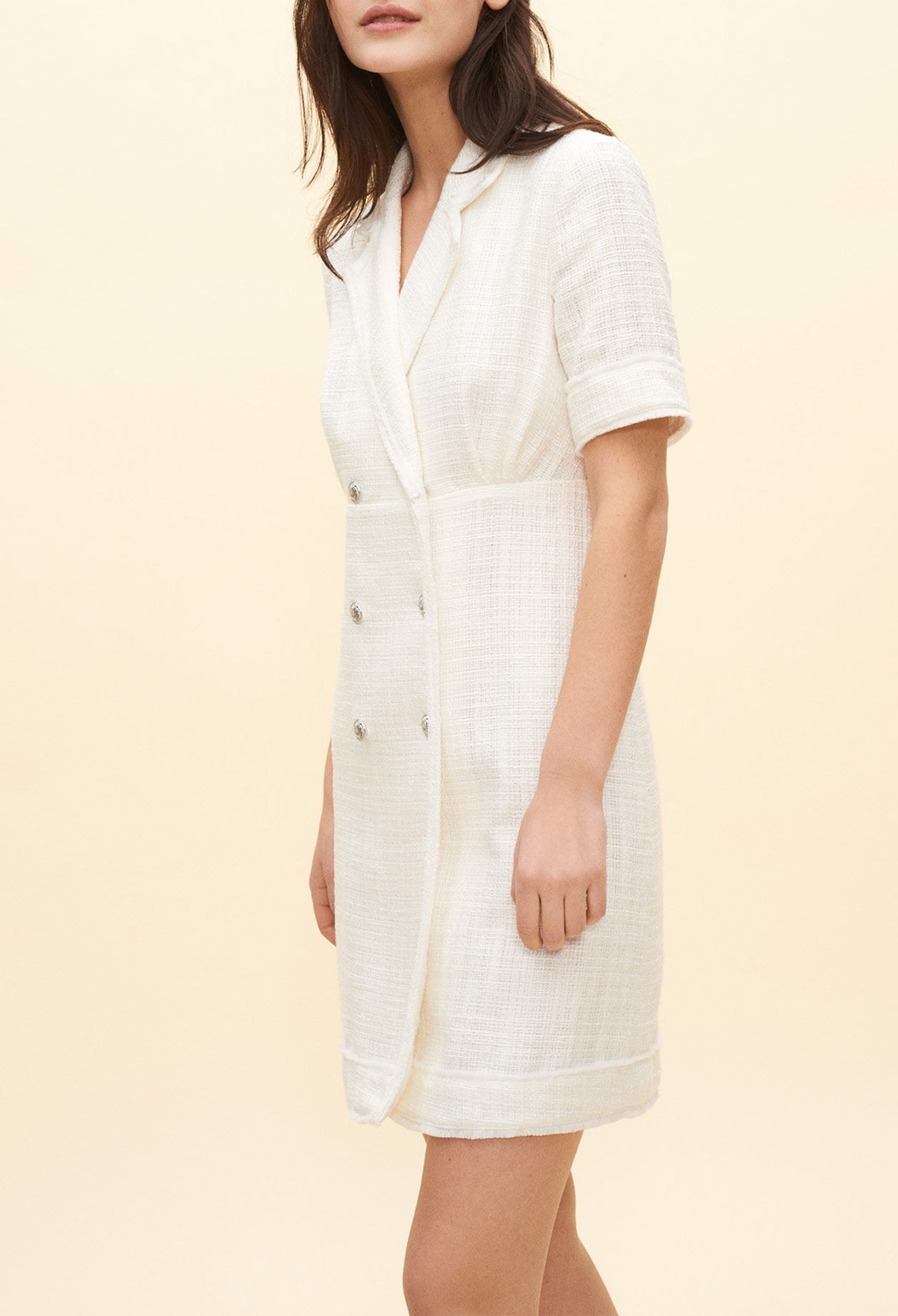 Vestido blanco estilo chaqueta