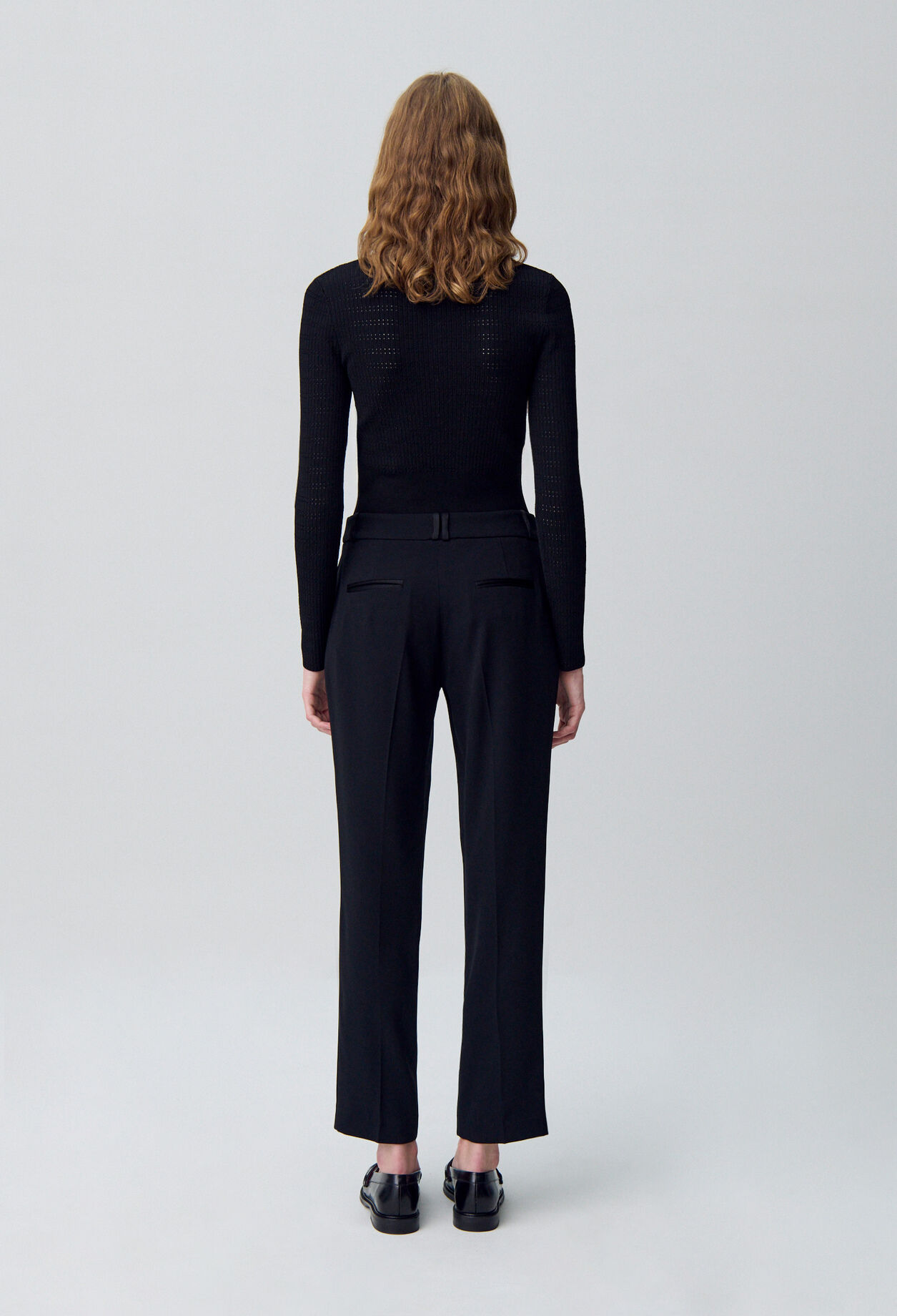 Pantalones de traje liso