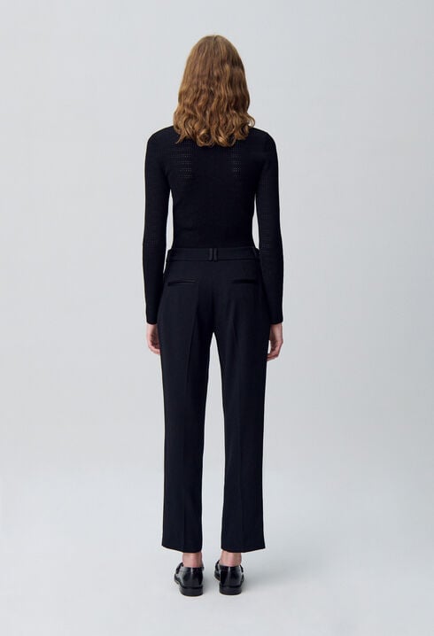 Pantalones de traje liso