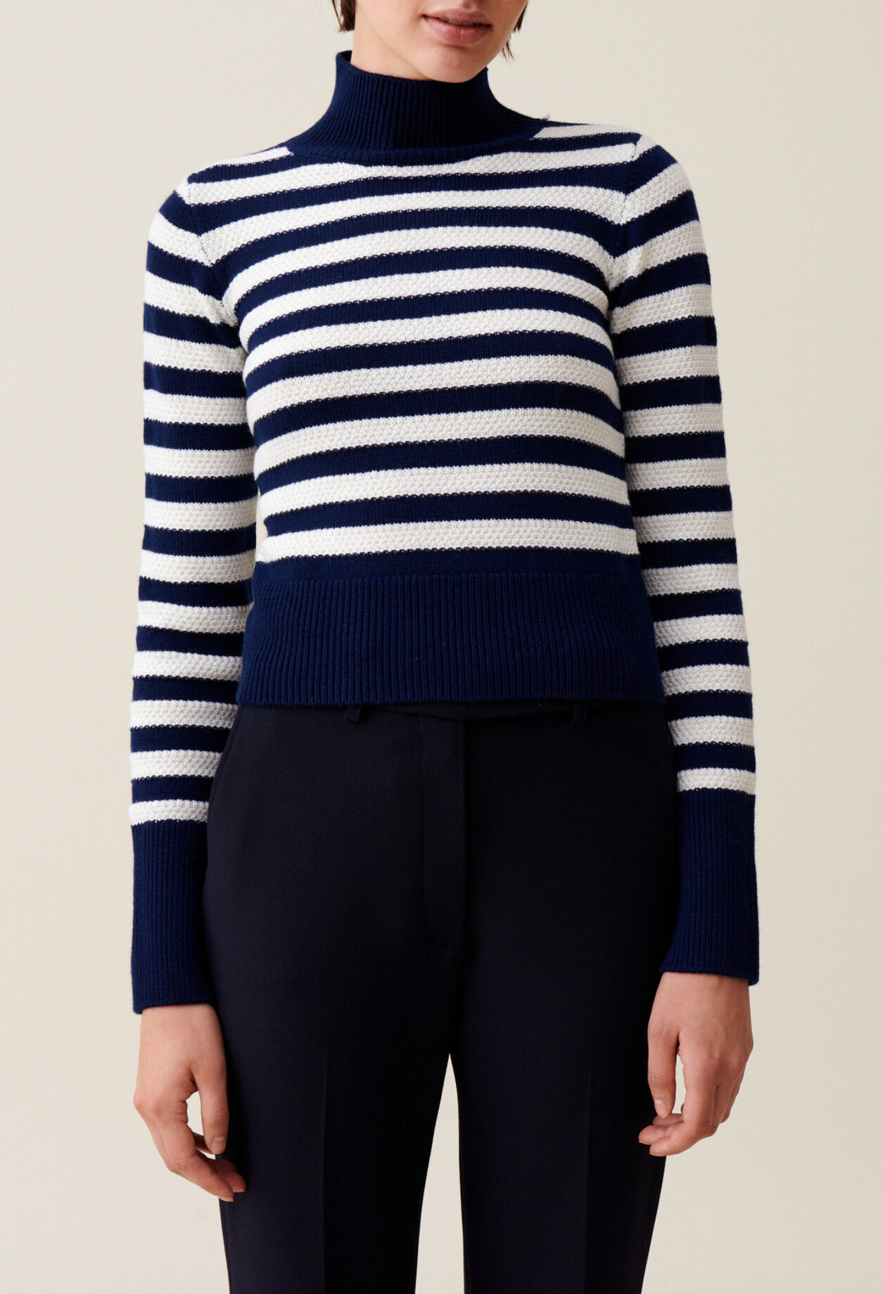 Jersey marinero cuello alto