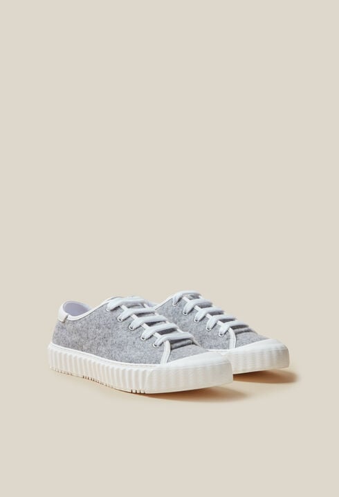 Zapatillas de fieltro gris