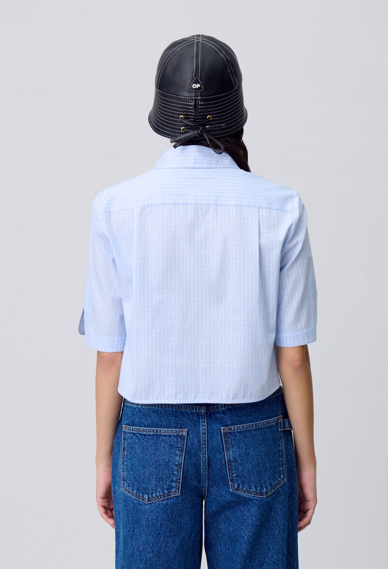 Camisa corta de cuadros