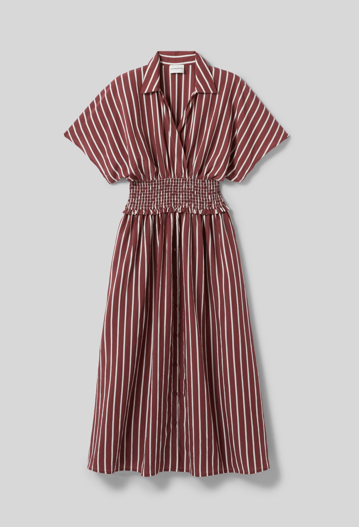 Vestido de rayas cruzado