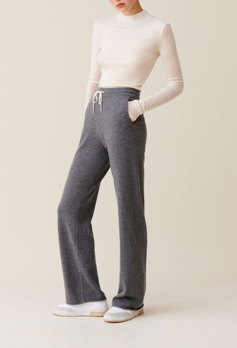 Pantal&oacute;n fluido gris de cachemir