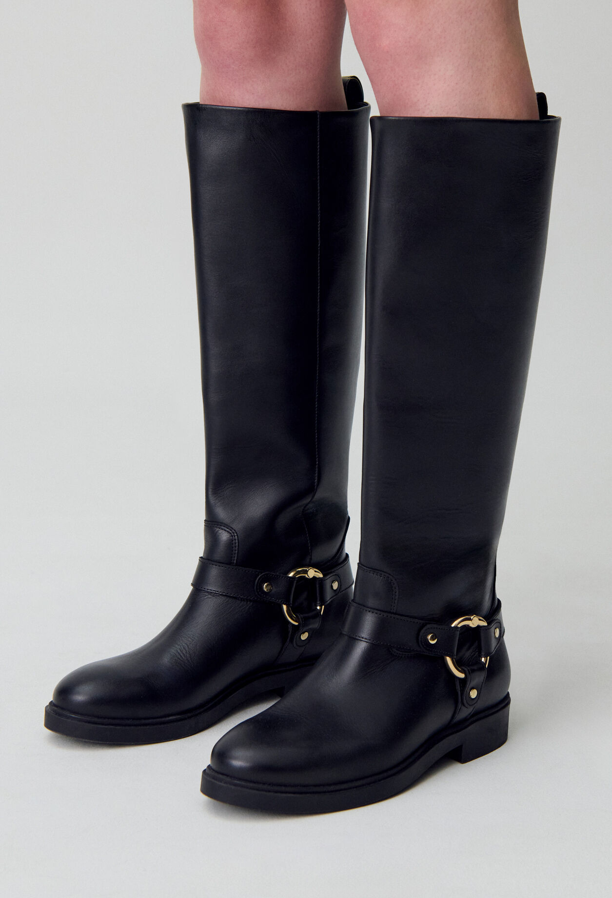 Botas altas de piel