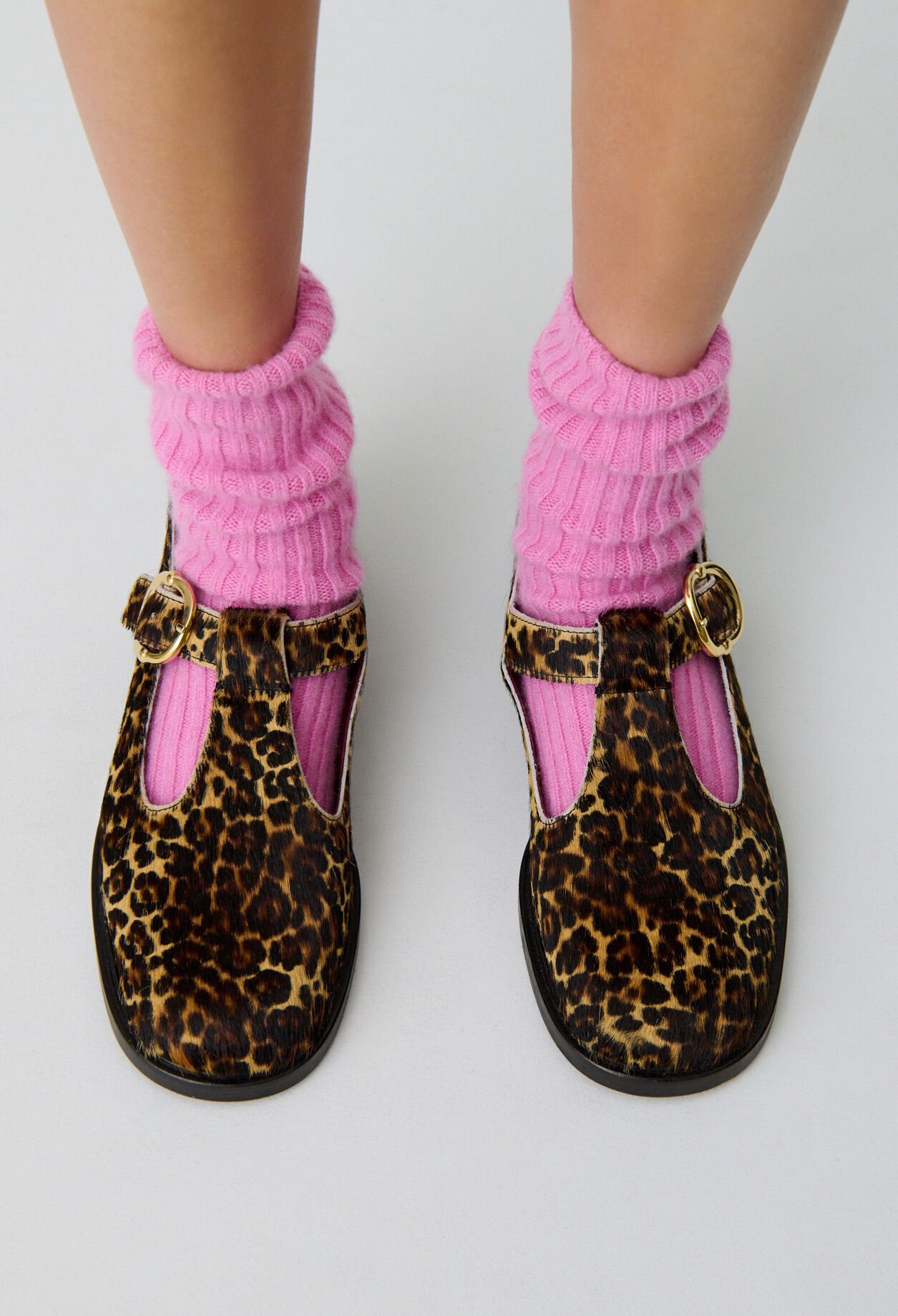 Babies de cuero estampado leopardo