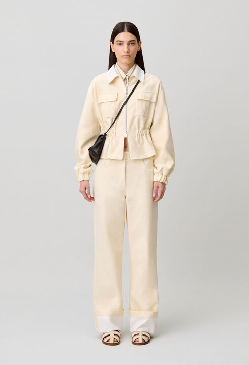 Blouson vanille cintr&eacute;