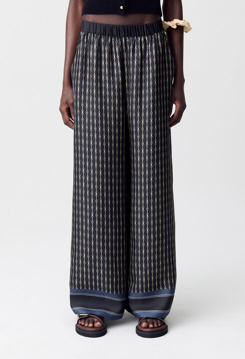Pantal&oacute;n fluido estampado
