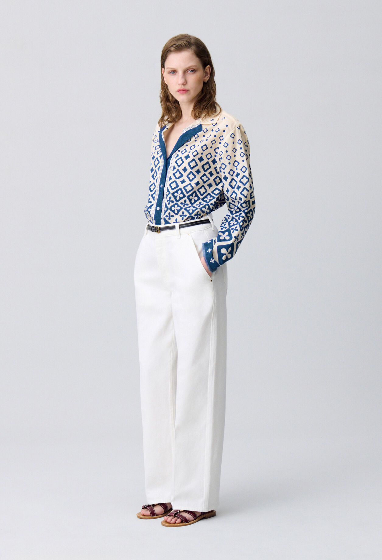 Camisa fluida estampada