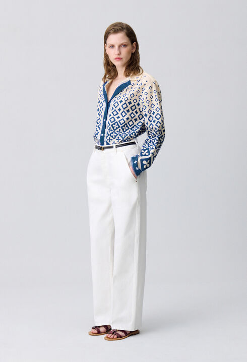 Camisa fluida estampada