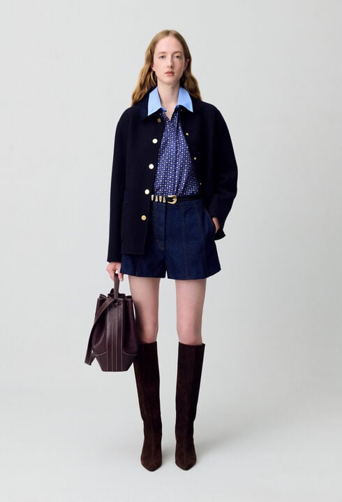 Short corto de denim bruto