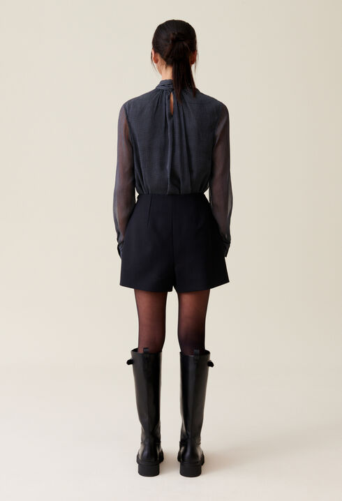 Short de tiro alto negro