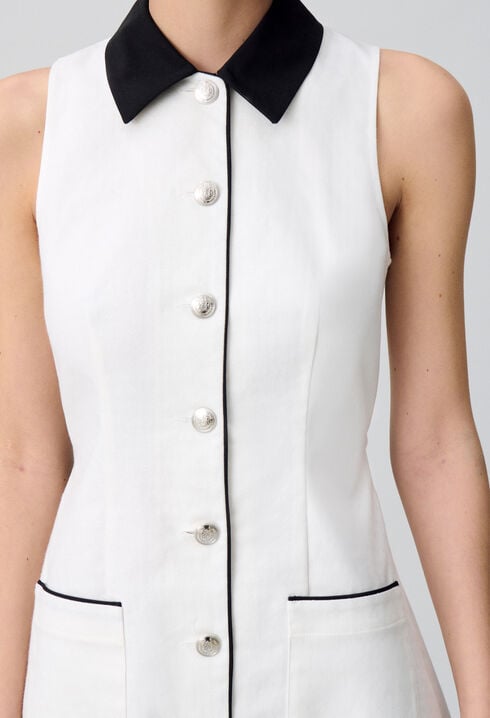 Vestido corto sin mangas