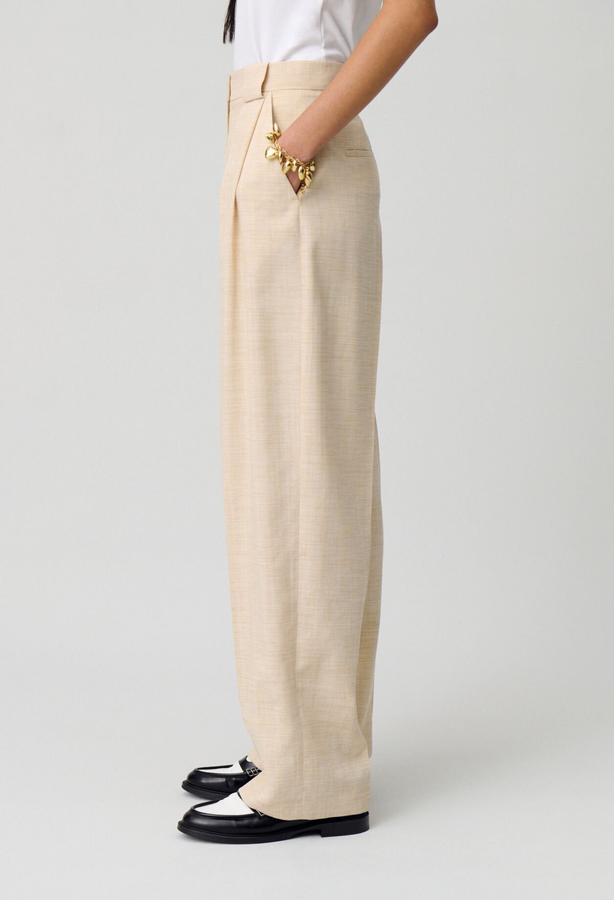 Pantalón ancho de talle alto
