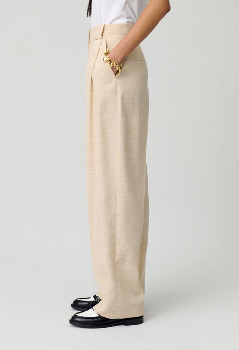 Pantalón ancho de talle alto