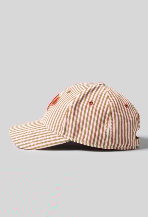 Gorra con monograma a rayas CP
