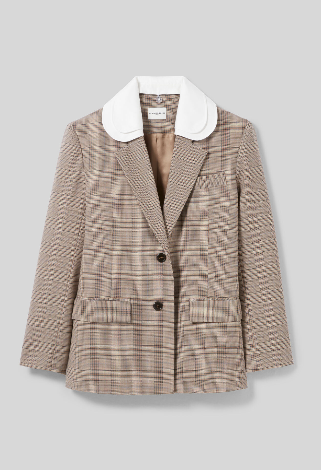 Chaqueta americana recta a cuadros