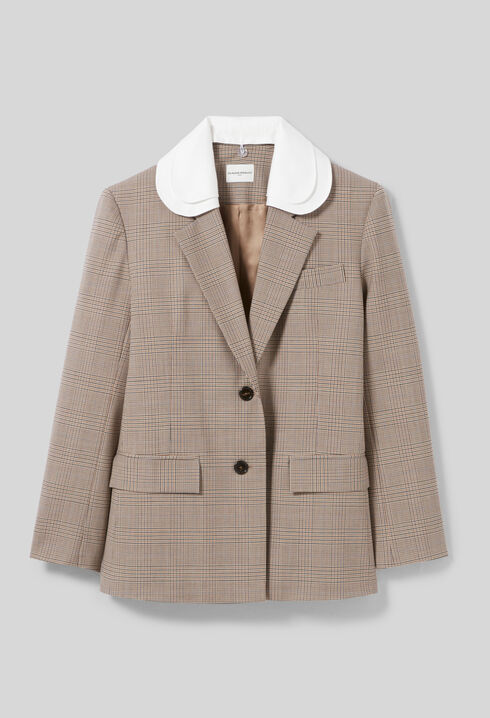 Chaqueta americana recta a cuadros