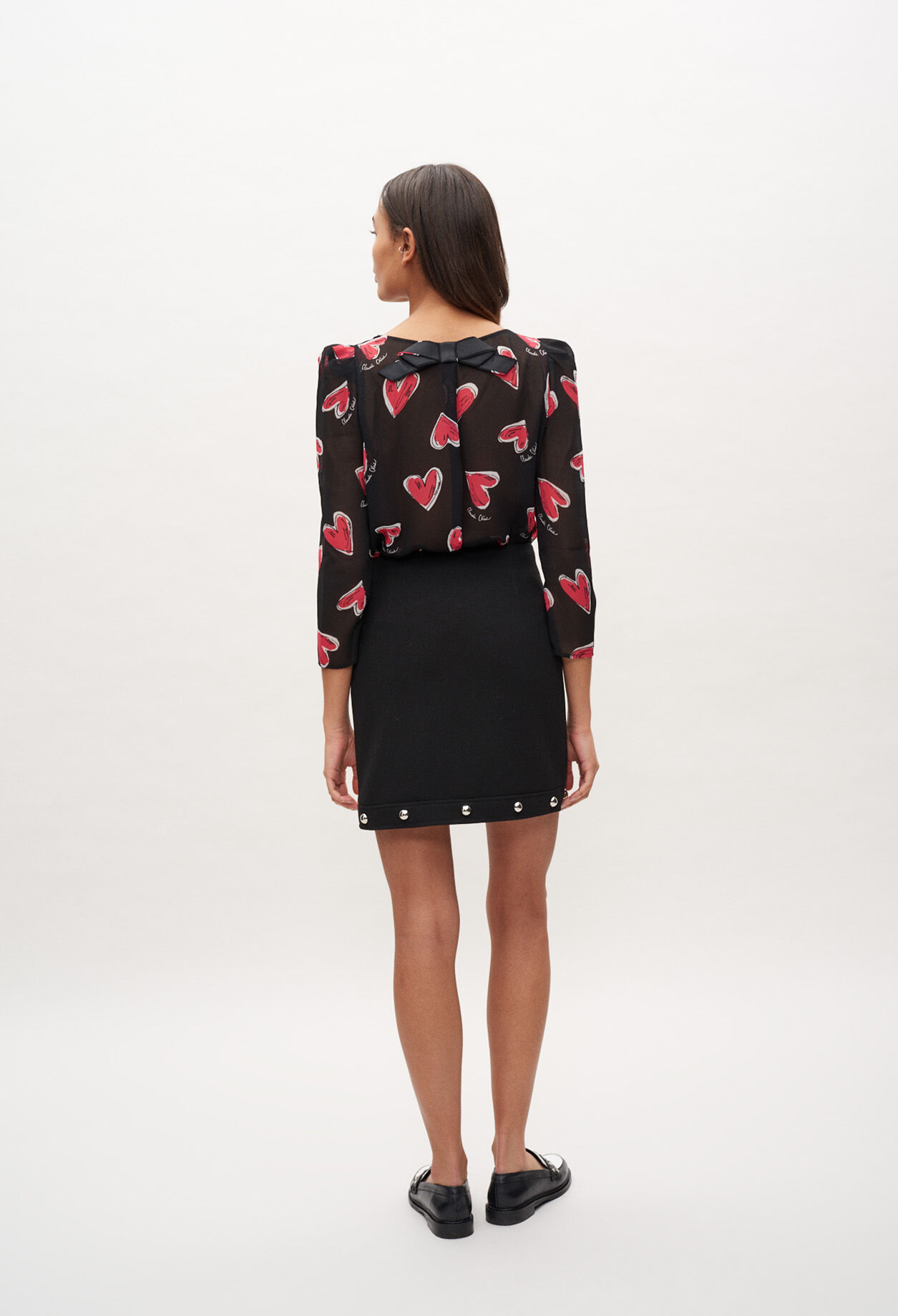 Blusa suelta estampada