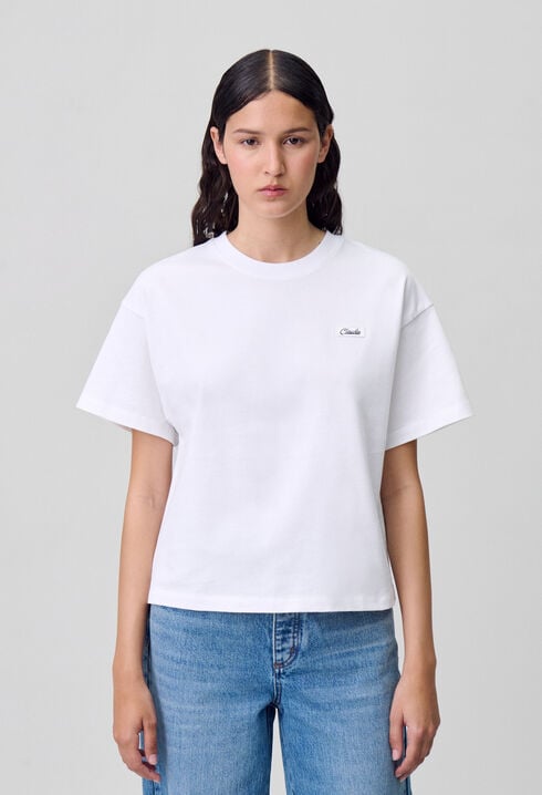 Camiseta de algodón de corte amplio