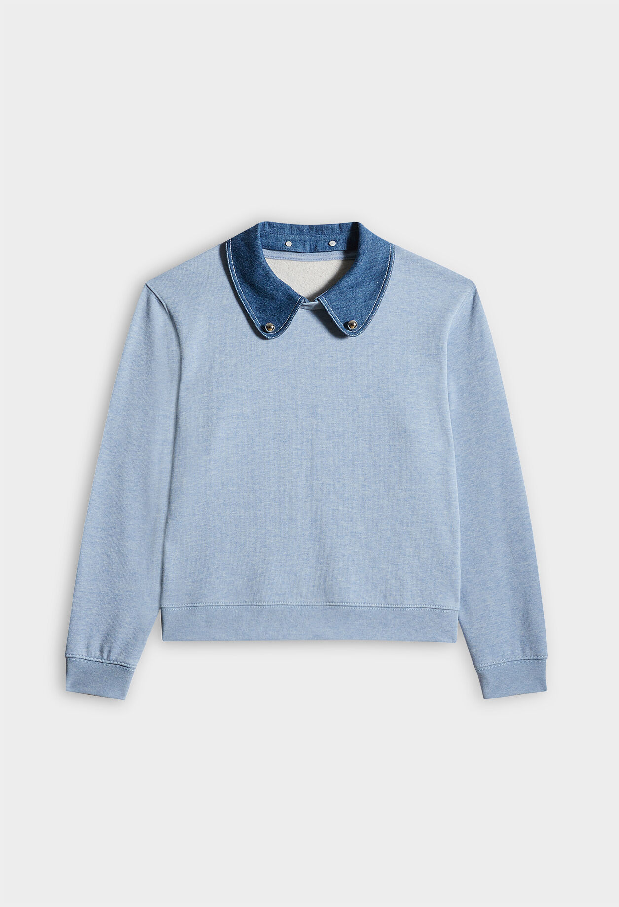 Sudadera cuello amovible de algodón bio