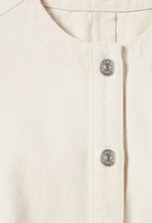 Vestido denim claro evasé