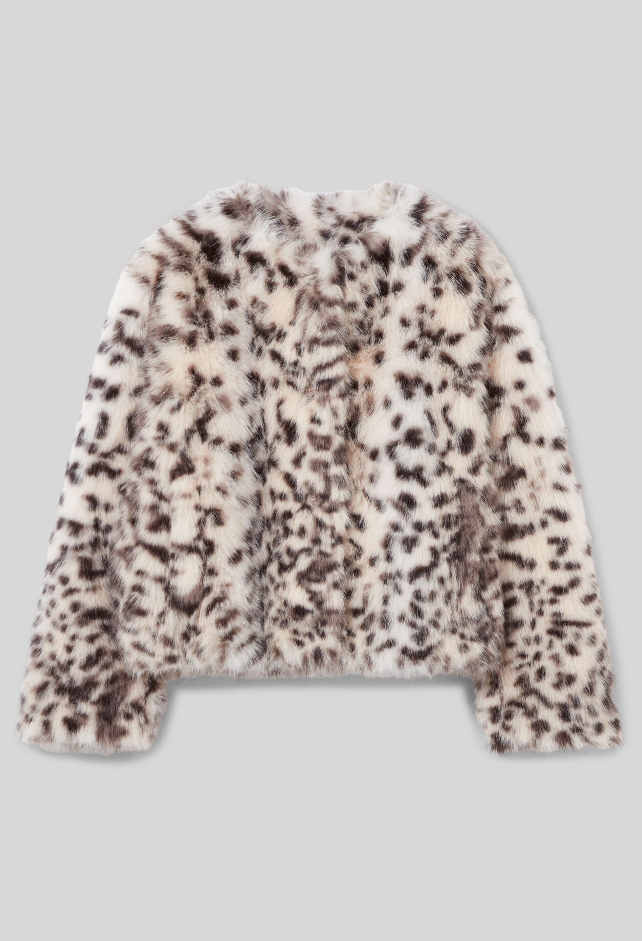 Abrigo de piel sintética leopardo