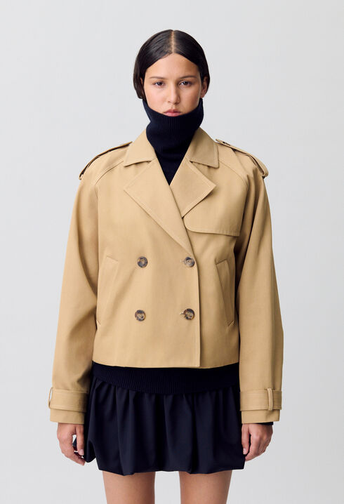 Chaqueta trench corta