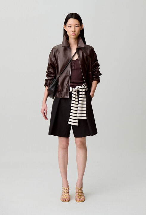 Bermudas sastre de mezcla de lana