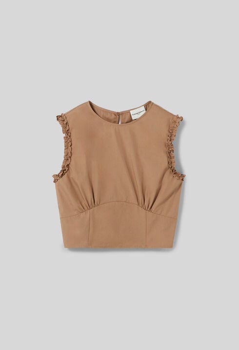 Top corto con volantes