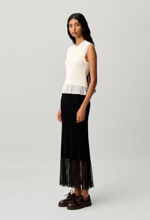 Top de punto cuello alto