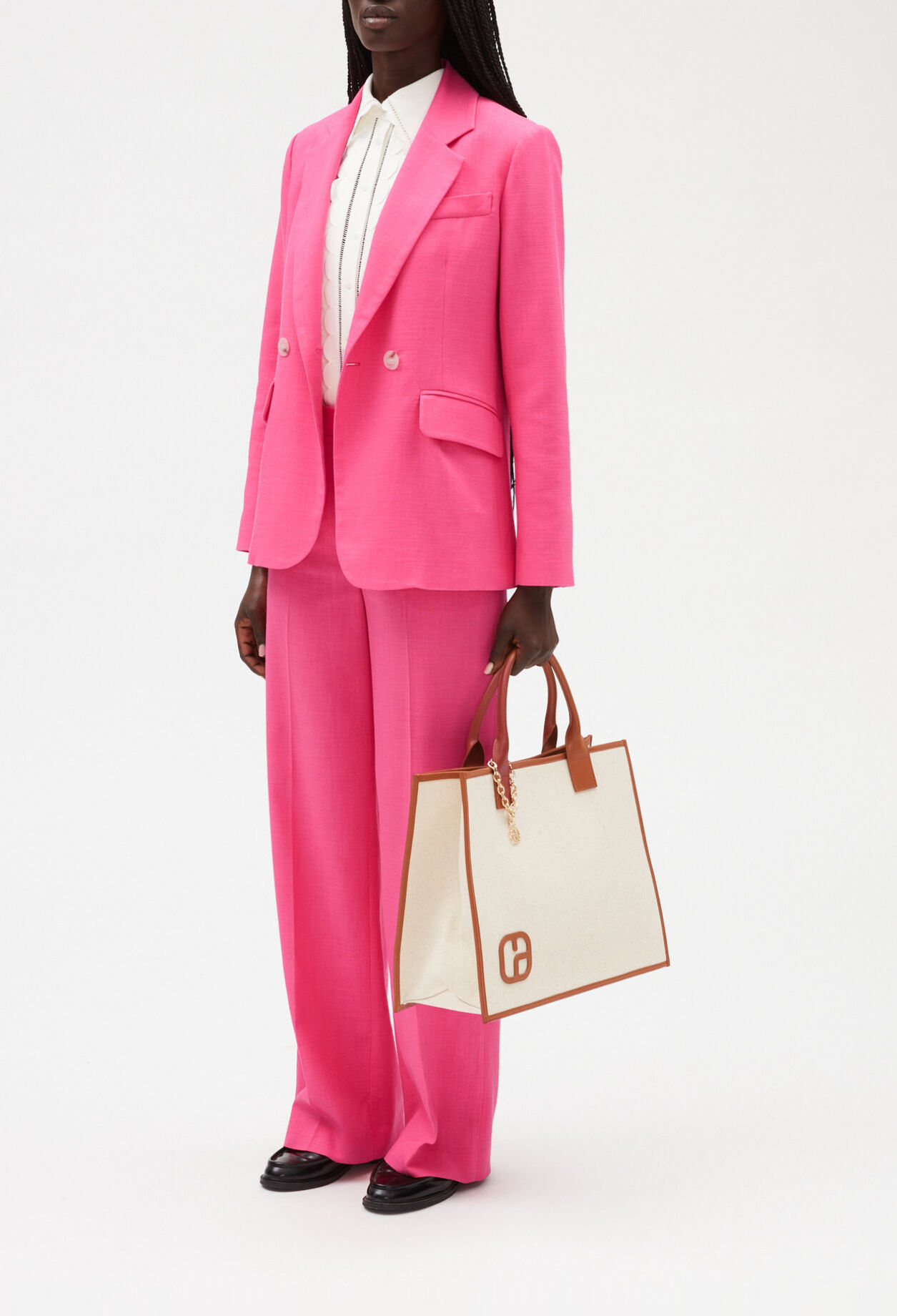 Chaqueta de traje en rosa