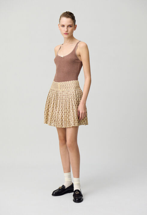 Falda corta estampada