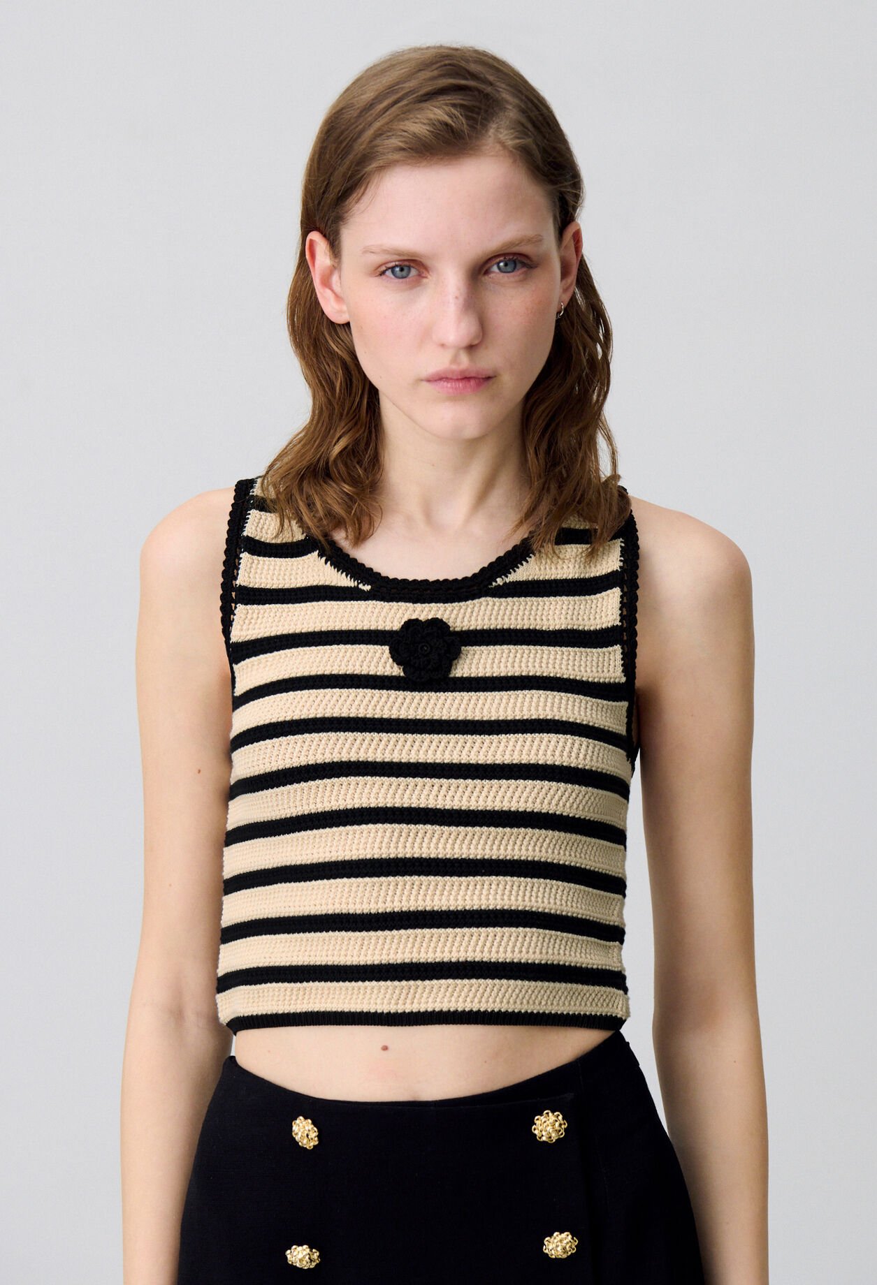 Top de crochet a rayas