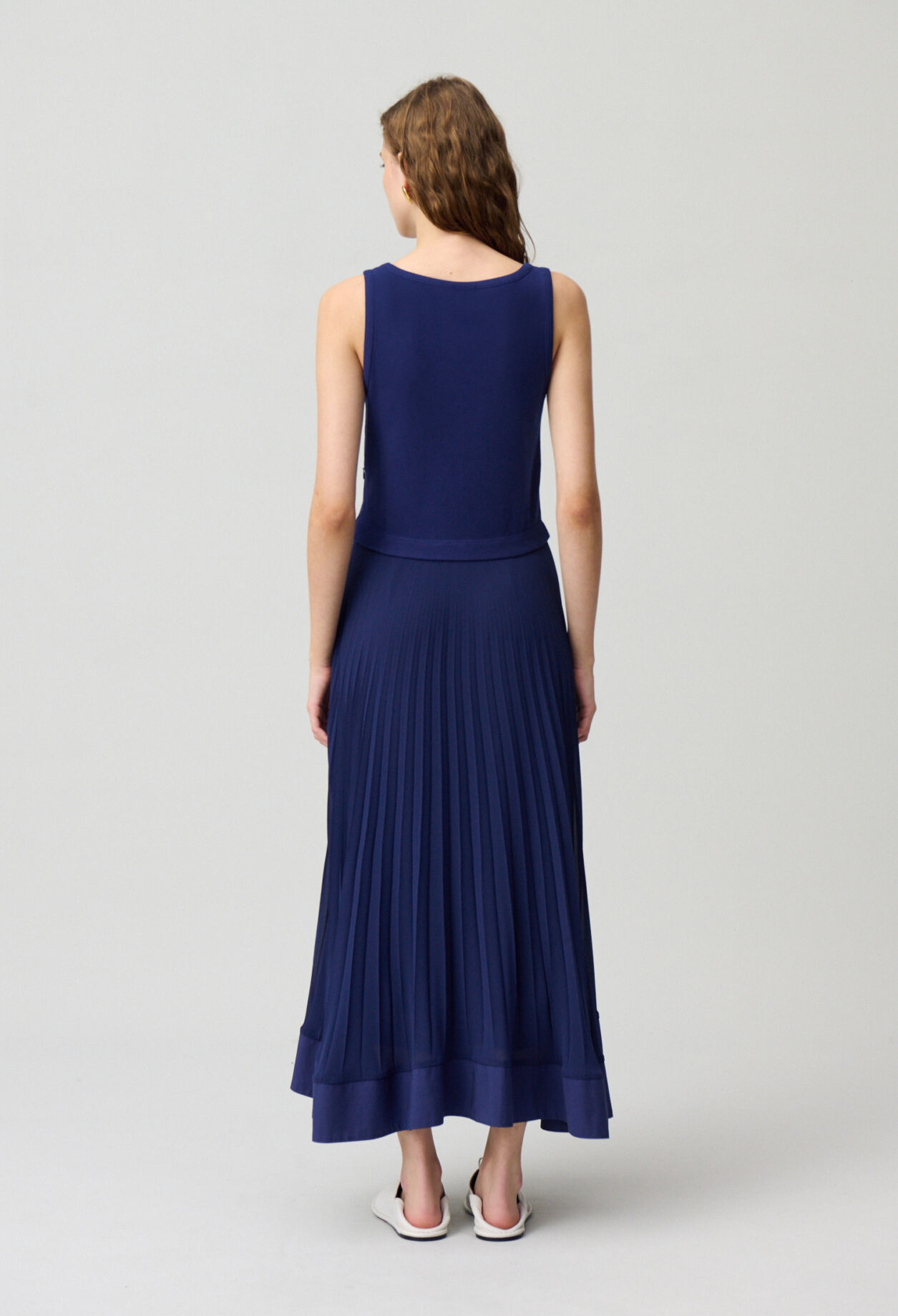 Vestido largo con trampantojo
