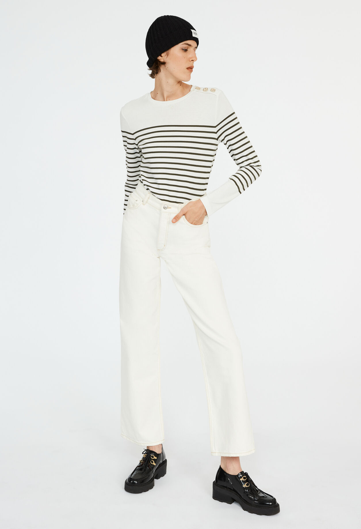 Camiseta marinera con botón
