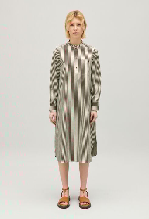 Vestido largo a rayas verdes