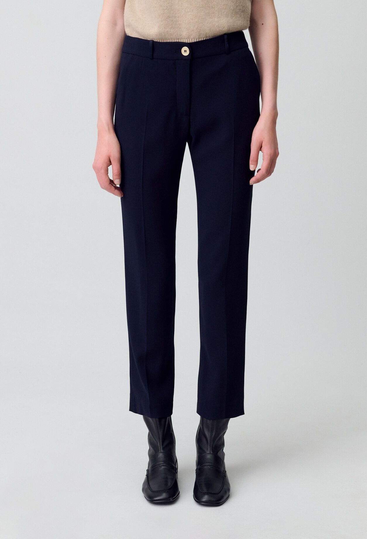 Pantalones de traje liso